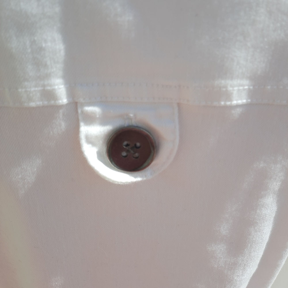 Prana White Lightweight Button Front Stretch Jack… - image 5